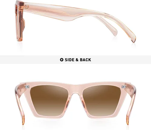 Miniatura 4 de Gafas de sol cuadradas vintage para mujer, diseño de ojo de gato pequeño