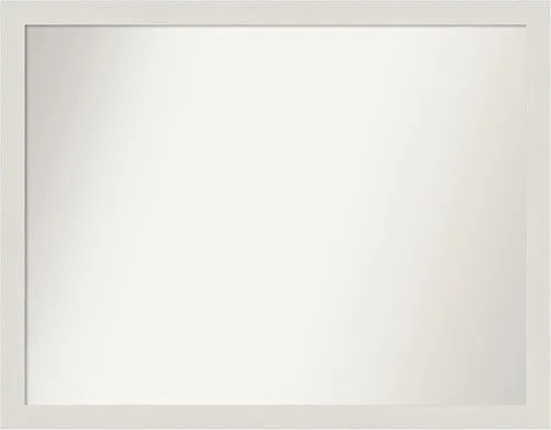 Miniatura 486 de Amanti Art Espejo de baño blanco para sobre el fregadero, 24 x 24 pulgadas, hecho a medida, espejo de tocador cuadrado blanco estrecho, marco
