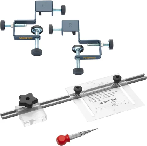 Miniatura 14 de POWERTEC Abrazaderas de instalación frontal para cajón, juego de abrazaderas ajustables para gabinete, herramienta de montaje y alineación rápida