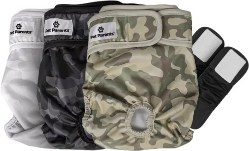 Miniatura 16 de Pet Parents® Pañales lavables para perros (paquete de 3) + Extendrs® de pañales duraderos para perros, pañales premium para perros hembra
