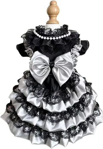 Miniatura 54 de Moda Vestido de Princesa de Chifón para Perro Dulce Cachorro para Perro EXTRAL Pequeño y Perro Pequeño Rosa M