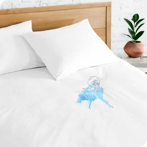 Miniatura 12 de Bare Home Protector de colchón acolchado impermeable Twin – Almohadilla de colchón refrescante – Protege contra derrames – Fácil lavado – Funda