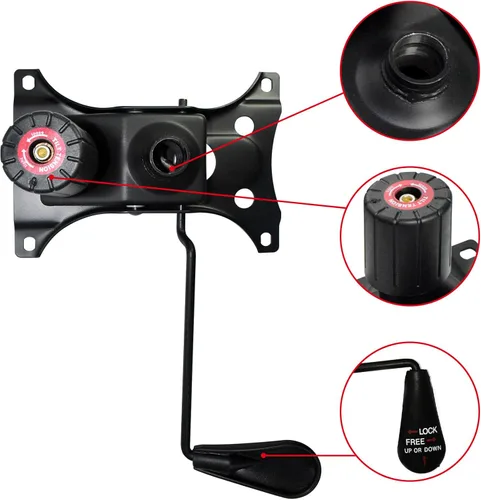 Miniatura 7 de MySit Piezas de repuesto para silla de oficina de alta resistencia de 300 libras, mecanismo de control de inclinación de 5.9 x 8.6 pulgadas