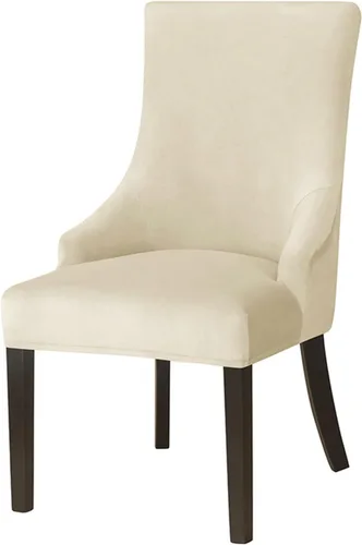 Miniatura 13 de N/A Funda elástica de terciopelo para silla con respaldo de ala, sin brazos, reutilizable, funda para silla lateral con respaldo de ala, fundas