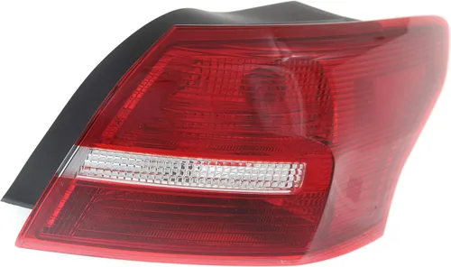Miniatura 2 de Evan Fischer Conjunto de luz trasera compatible con Ford Focus Sedan 2015-2018, lente roja, exterior del lado del pasajero
