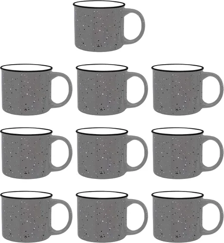 Miniatura 18 de DISCOUNT PROMOS Tazas de café personalizadas de cerámica para fogata, 13 onzas, juego de 10/50/100, paquete personalizado a granel, perfecto