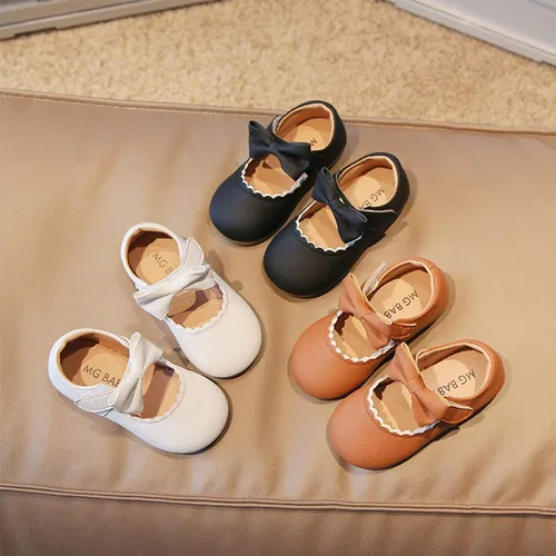 Miniatura 2 de Peyarlie Zapatos de vestir para niña pequeña, Mary Jane bailarina, zapatos planos para fiesta, escuela, con lazo, boda, princesa