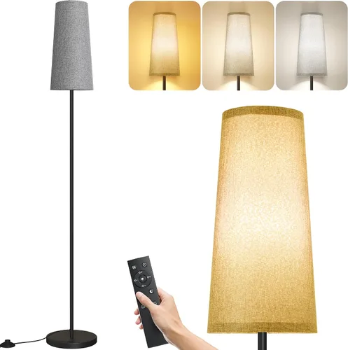 SUNMORY Lámparas de pie para sala de estar/dormitorio/oficina, lámpara de pie con control remoto, lámpara alta regulable, adecuada para estilos