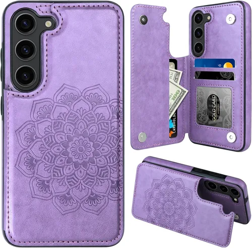 Miniatura 8 de MMHUO Funda protectora para Samsung Galaxy S22 5G (2022), color morado