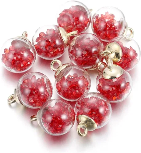 Miniatura 19 de 10 unids/lote de 0.630 in transparente bola de cristal encantos estrella lentejuelas colgantes para DIY pendientes collar joyería fabricación