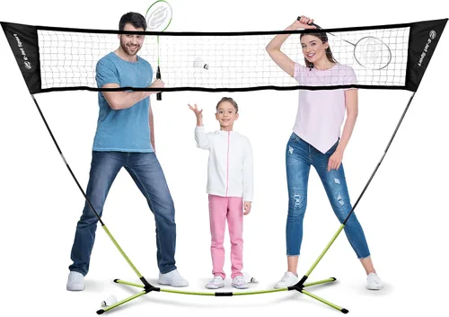 E-Jet Juego combinado de raquetas de red de bádminton, configuración portátil e instantánea (diversión en el patio trasero, juegos de picnic en el