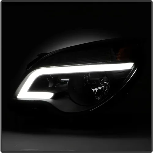 Miniatura 6 de ACANII - For [Halogen Model] 2010-2015 Chevy Equinox Black Upgrade Style LED Tube Headlights Headlamps Pair Left+Right