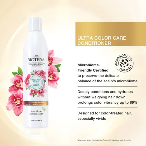 Miniatura 2 de Biotera Ultra Color Care Shampoo & Conditioner Set for Vivid Color-Treated Hair - Protects & Extends Vibrancy with Coconut & Orchid Extract