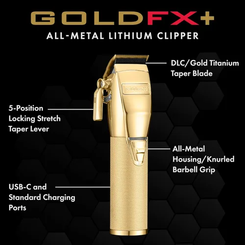 Miniatura 2 de BaBylissPRO FX+ - Cortapelos profesionales para barba para hombres, totalmente metálicos, batería de litio con 3 horas de duración