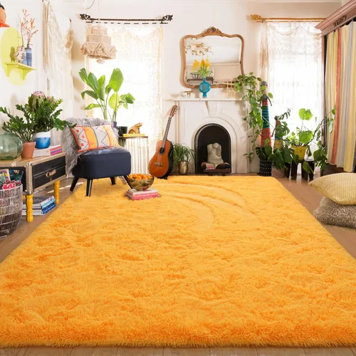 Miniatura 41 de Amearea Alfombra de Área Peluda Esponjosa para Dormitorio de Niños Sala de Estar, Extra Suave y Difusa Alfombras Peludas, Antideslizante, Alfombra
