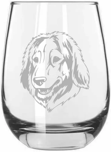 Miniatura 8 de Sakhalin Husky Dog - Copa de vino grabada personalizada de 15.25 onzas sin tallo