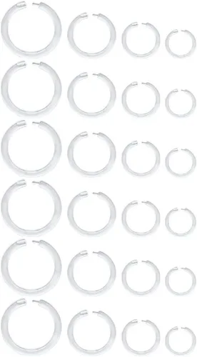 Miniatura 13 de MODRSA 16g 20g Mix Clear Piercing Retainers Plastic Septum Retainer Clear Nose Studs for Work Flexible Lip Plastic Earring Studs for Sport Surgery