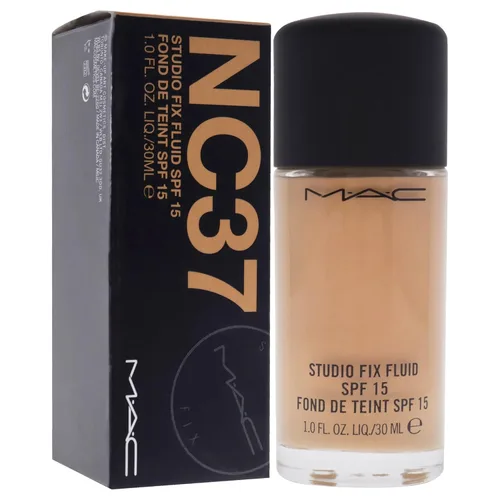 Miniatura 5 de MAC Studio Fix Base Fluid Foundation SPF5, NC37, Clean, 1 onza líquida (103522)