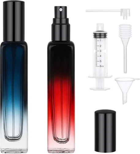 Miniatura 7 de Segbeauty Botella de perfume de viaje de 0.5 onzas líquidas, recargable, 2 atomizadores de perfume vacíos, dispensador de colonia portátil de 0.5