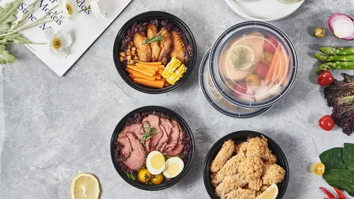 Miniatura 7 de FULING - Envases de almacenamiento de comida para preparar comidas, 50 unidades, 24 onzas, redondos, con tapas, para llevar, caja de plan