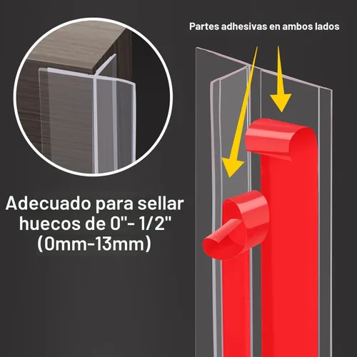Miniatura 4 de Benory Cinta de sellado de silicona en forma de T de 20 pies, cinta de sellado para puertas y ventanas, bloquea corrientes de aire frío y reduce