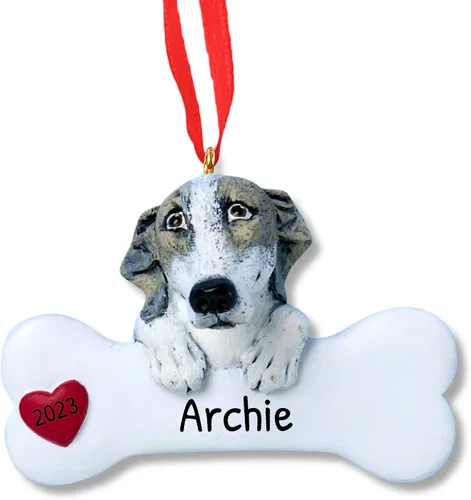 Miniatura 13 de Adornos de Navidad personalizados para perros 2024 – Adornos navideños de hueso de perro Husky para amantes de los perros, adorno de primera Navidad