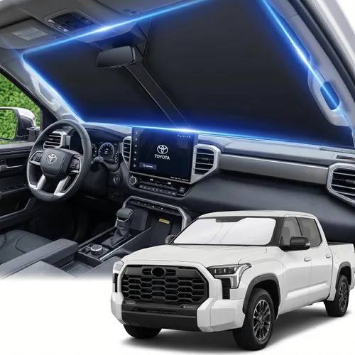 Miniatura 58 de Parasol para parabrisas Rivian R1S/R1T 2022-2024 2025 2026, parasol para ventana frontal, ajuste personalizado, accesorios R1S, visera solar