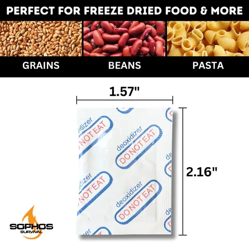 Miniatura 5 de 50 paquetes de absorbentes de oxígeno de 500 cc (paquete de 10 en bolsa individual al vacío) Absorbentes de oxígeno seguros para alimentos por