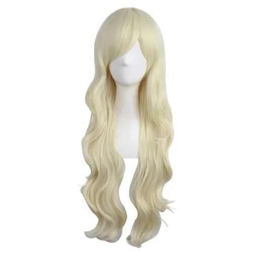Miniatura 13 de MapofBeauty - Encantadora peluca larga y rizada para mujer, 28 pulgadas (70 cm), negro
