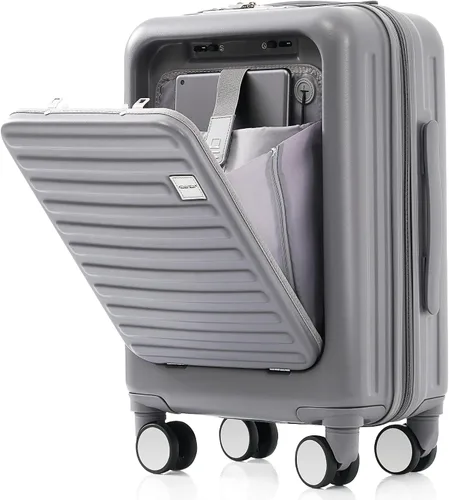 Miniatura 52 de Merax Juego de equipaje rígido ABS expandible de 3 piezas con rueda giratoria Maleta TSA Lock Suit Case, Negro -, Juego de 2 piezas, Equipaje