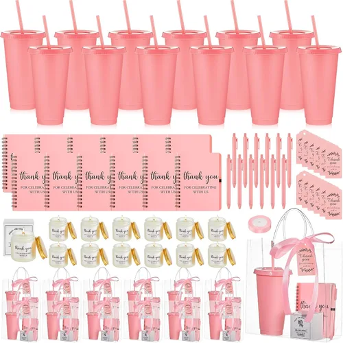 Miniatura 15 de Nuogo Juego de 6 premios de ducha para padres para jugadores, adultos, incluye vaso de plástico, cuaderno, velas perfumadas, bolígrafo, bolsa