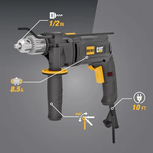 Miniatura 2 de Cat erpillar Cat DX161U - Taladro martillo con cable de 1/2" 8.5-AMP