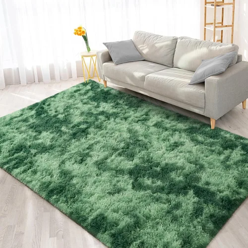 Miniatura 117 de FlyDOIT Alfombras Grandes para Sala de Estar, 5x8 Pies Alfombra Shaggy Teñida con Tie-Dye Gris Oscuro, Alfombras Mullidas Tipo Manta, Alfombras