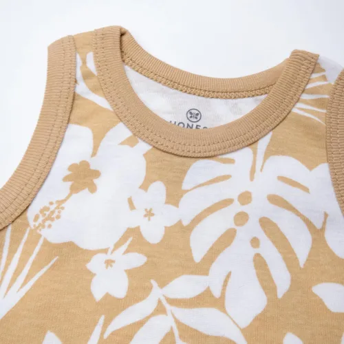Miniatura 53 de HonestBaby Camisetas musculares sin mangas 100% algodón orgánico para bebés y niños pequeños, niñas
