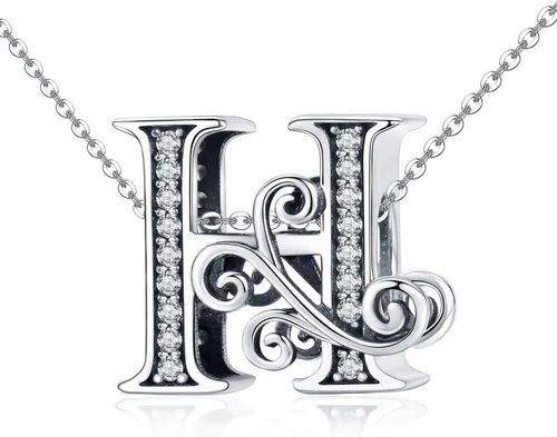 Miniatura 87 de BETTY&SARAH dije de plata esterlina 925 con forma de letra, para pulseras Pandora, letra del alfabeto, joya, regalo para mujer