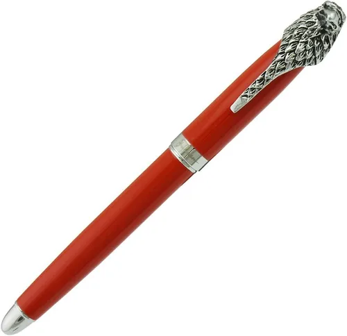 Miniatura 2 de Fuliwen Eagle Head - Pluma estilográfica con convertidor de recambios de tinta, tamaño mediano (rojo)