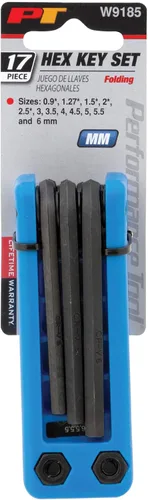 Miniatura 3 de Performance Tool Llaves hexagonales plegables métricas W9185 (17pc)