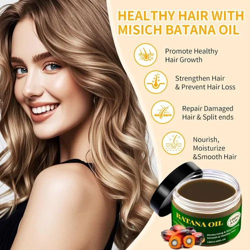 Miniatura 5 de Pasta de aceite de Batana para el tratamiento del crecimiento del cabello, Dr. Sebi prensado en frío crudo sin refinar 100% aceites de batana puros