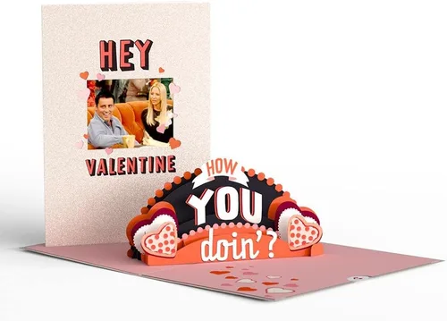 Miniatura 2 de Lovepop Friends 'How You Doin?' - Tarjeta de San Valentín desplegable de 5 x 7 pulgadas, tarjeta de felicitación 3D emergente para novia, cónyuge
