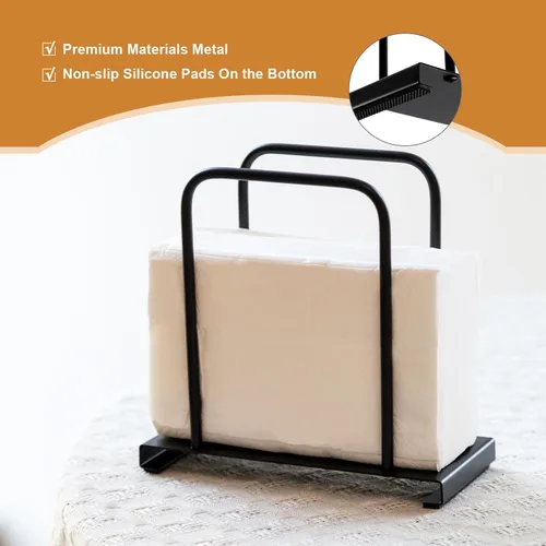 Miniatura 4 de Servilletero, moderno soporte para servilletas de papel de pie para cocina, mesa de comedor, almacenamiento de servilletas de metal para todas