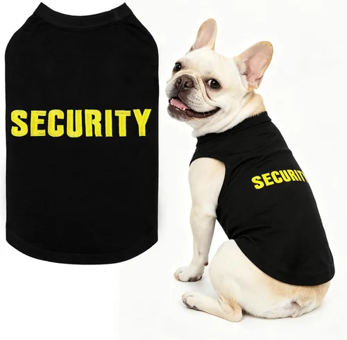 Miniatura 8 de BINGPET Camisas de Perro Policía, Camiseta de Perro Suave de Algodón, Traje Transpirable y Ligero para Perro Camiseta Sin Mangas Chaleco, Ropa