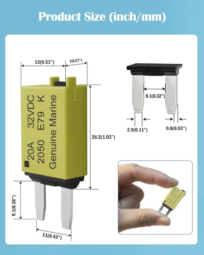 Miniatura 6 de Kit surtido de fusibles de cuchilla de perfil bajo con reinicio manual ATM, fusibles de cuchilla mini 5A 6A 7.5A 10A 15A 20A 25A 30A Amp, fusibles