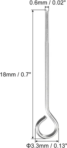 Miniatura 2 de PATIKIL 500 alfileres de ojo de acero inoxidable 304 de 0.71 pulgadas de calibre 22 de plata para hacer joyas, manualidades, collares, pulseras