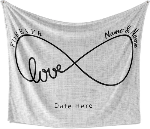 Miniatura 31 de Manta personalizada para esposa de esposo a esposa para pareja, regalos de aniversario para mujeres, regalo para aniversario de boda