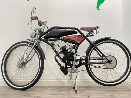 Miniatura 2 de Nueva actualización Silenciador de escape Kit de tubo y tuerca de junta para 2 tiempos 49cc 60cc 66cc 80cc motores de gas motorizado Bicicletas