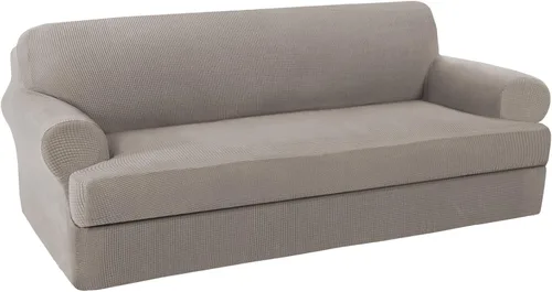 Miniatura 3 de H.VERSAILTEX Funda de Sofá de Alta Elasticidad de 2 Piezas Fundas de Sofá Elegante Funda/Protector de Muebles Suave con Tela de Patrón a Cuadros