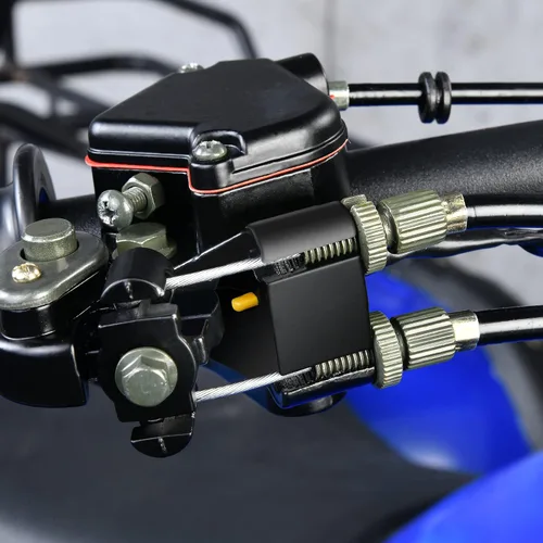 Miniatura 6 de RUTU Kit de acelerador de pulgar y cable de freno ATV - Gobernador de velocidad completo de metal con palanca de freno - Limitador de velocidad
