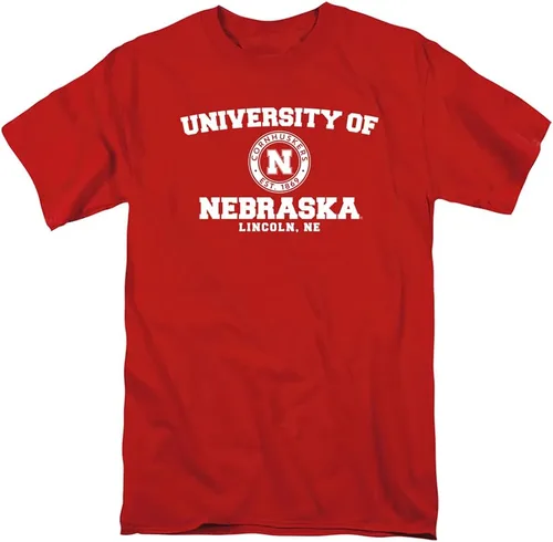 Miniatura 19 de University of Nebraska Camiseta unisex oficial de Huskers para adultos Gris Carbón jaspeado