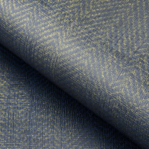Miniatura 9 de FunStick Papel pintado de hierba azul marino dorado con textura de espina de pescado para despegar y pegar, papel de contacto extraíble