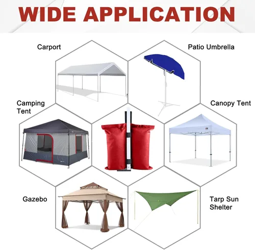 Miniatura 5 de ABCCANOPY - Bolsa de peso de grado industrial para toldo desplegable, 4